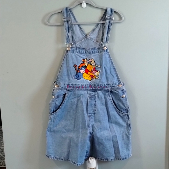 Disney Denim - 90's Y2K Disney Overall Denim Shorts